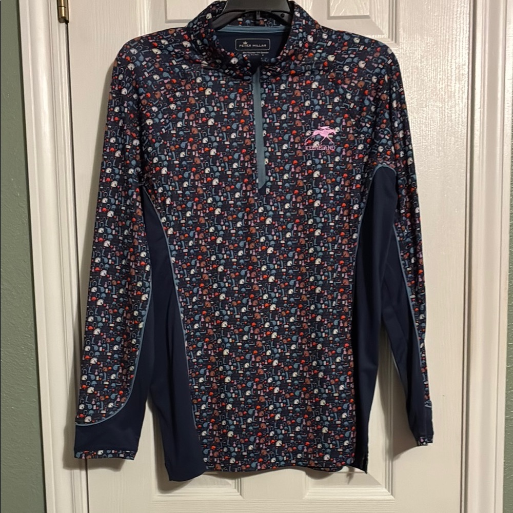 Peter Millar Multicolor Geometric Quarter-Zip